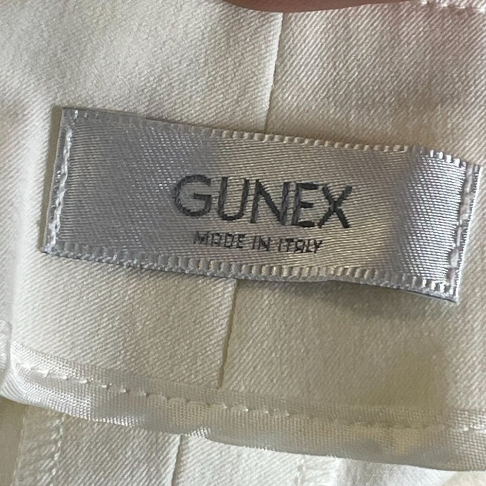 Gunex Off White Side Zip Closure Slim Leg Ankle Dress Pants Polyester Stretch Si - Picture 6 of 9